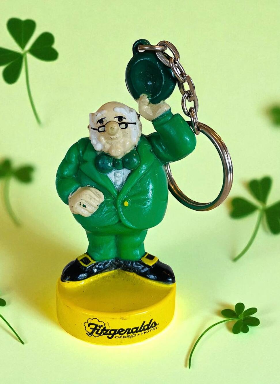 Old Las Vegas Fitzgerald's Casino & Hotel Mr. O'Lucky Gambling Iconic Keychain